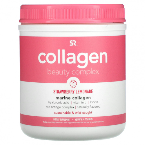 Sports Research, комплекс Collagen Beauty, морской коллаген, клубничный лимонад, 180 г (6,34 унций) #1