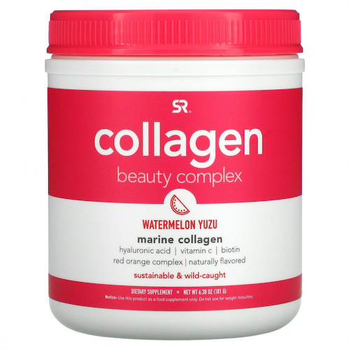 Sports Research, комплекс Collagen Beauty, морской коллаген, арбуз и юзу, 181 г (6,38 унций) #1