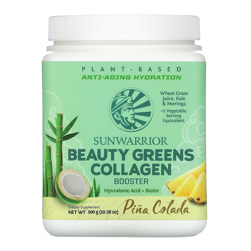 Sunwarrior, Beauty Greens Collagen Booster, пина-колада, 300 г (10,58 унции) #1