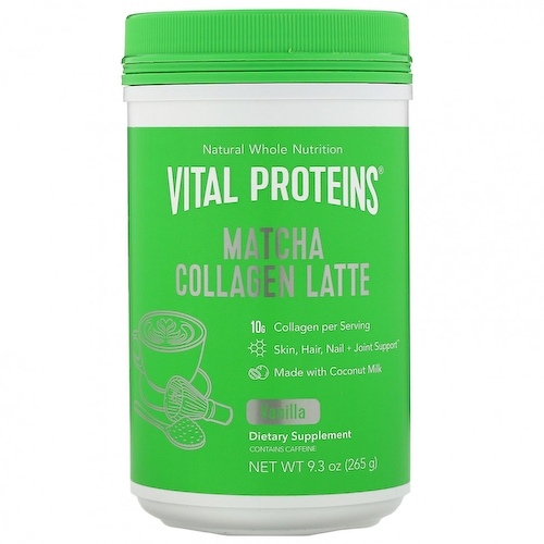 Vital Proteins, Матча латте с коллагеном, ваниль, 265 г (9,3 унции) #1