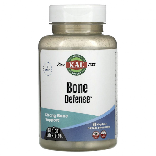 KAL, Bone Defense, защита костей, 90 вегетарианских капсул #1