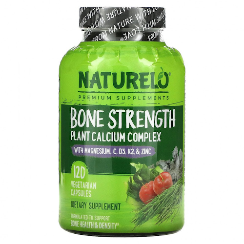 NATURELO, для здоровья костей, комплекс кальция на растительной основе, 120 вегетарианских капсул #1