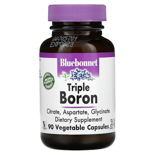 Bluebonnet Nutrition, Тройной бор, 90 вегетарианских капсул #1