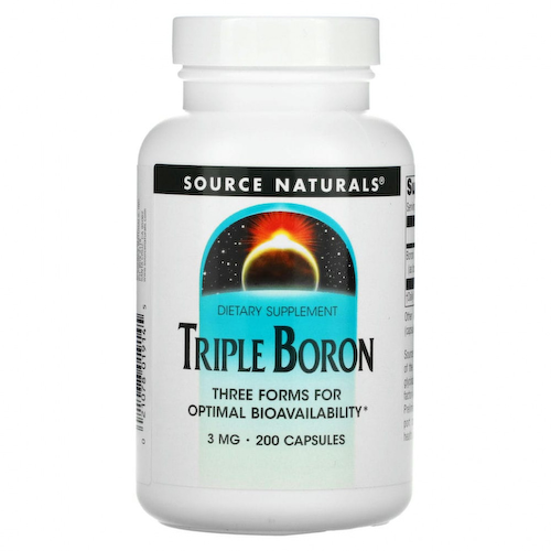 Source Naturals, Triple Boron, 3 мг, 200 капсул #1