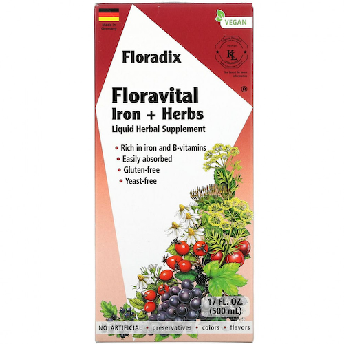 Gaia Herbs, Floradix, Floravital Iron + Herbs, 500 мл (17 жидк. Унций) #1