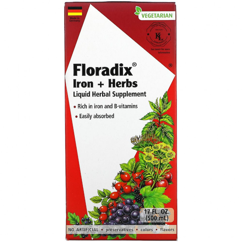 Gaia Herbs, Floradix, железо и травы, 500 мл (17 жидк. Унций) #1