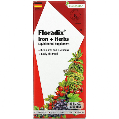 Gaia Herbs, Floradix, железо и травы, 700 мл (23 жидк. унции) #1