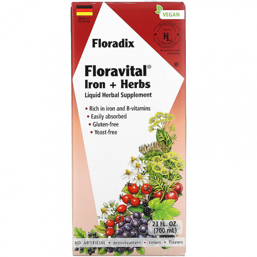 Gaia Herbs, Floradix, железо и травы Floravital, 23 жидк. унции (700 мл) #1