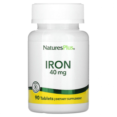 NaturesPlus, Железо, 40 мг, 90 таблеток #1