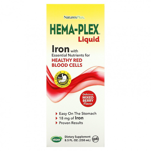 NaturesPlus, жидкое средство Hema-Plex, ягодное ассорти, 250 мл (8,5 жидк. унции) #1