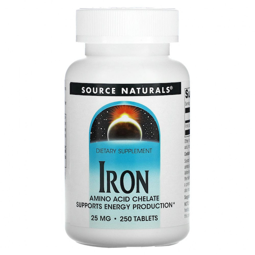Source Naturals, Железо, 25 мг, 250 таблеток #1