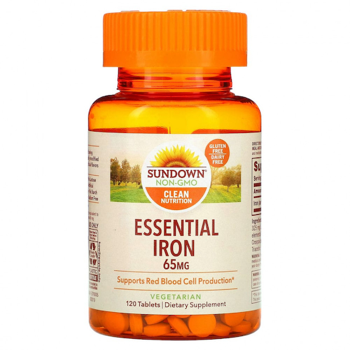 Sundown Naturals, Незаменимое железо, 65 мг, 120 таблеток #1