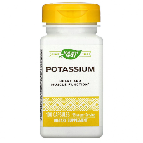 Nature's Way, калий, 99 мг, 100 капсул #1