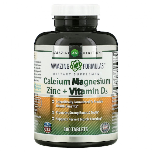 Amazing Nutrition, Кальций, магний и цинк + витамин D3, 300 таблеток #1