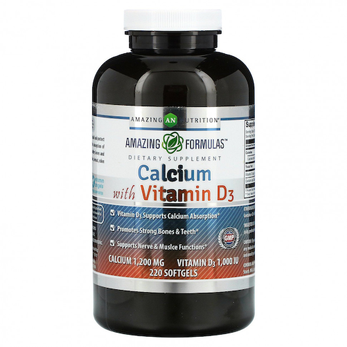 Amazing Nutrition, Кальций с витамином D3, 220 капсул #1