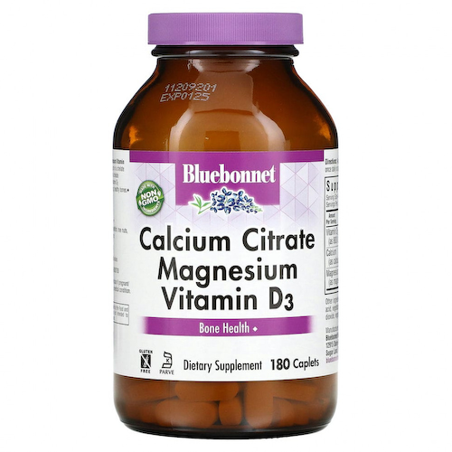 Bluebonnet Nutrition, Цитрат кальция с магнием и витамином D3, 180 капсул #1