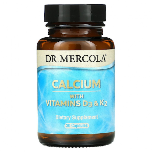 Dr. Mercola, Кальций с витаминами D3 & K2, 30 капсул #1