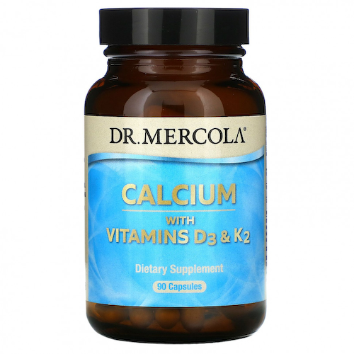 Dr. Mercola, кальций с витаминами D3 и К2, 90 капсул #1