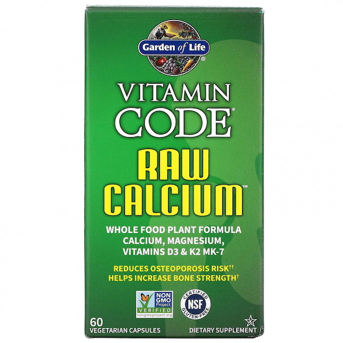 Garden of Life, Vitamin Code, RAW Calcium, необработанный кальций, 60 вегетарианских капсул #1