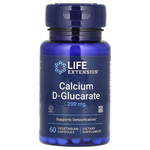 Life Extension, D-глюкарат кальция, 200 мг, 60 растительных капсул #1