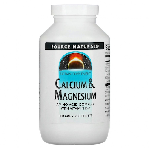 Source Naturals, кальций и магний, 300 мг, 250 таблеток #1