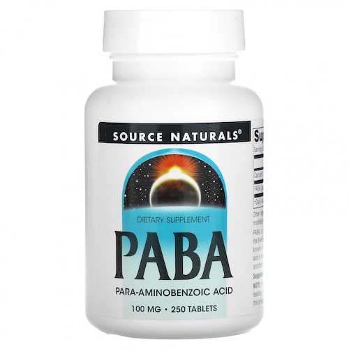 Source Naturals, ПАБК, 100 мг, 250 таблеток #1