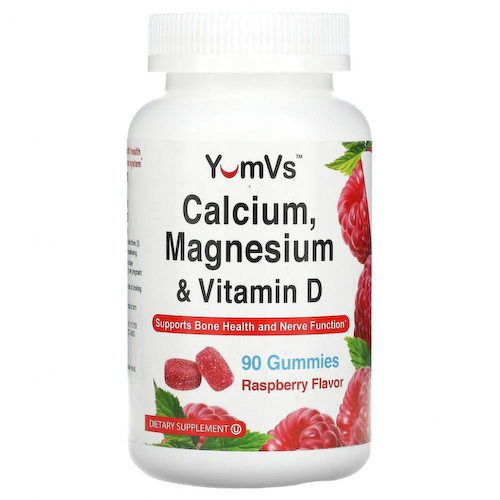 YumV's, Calcium, Magnesium & Vitamin D, Raspberry Flavor, 90 Gummies #1