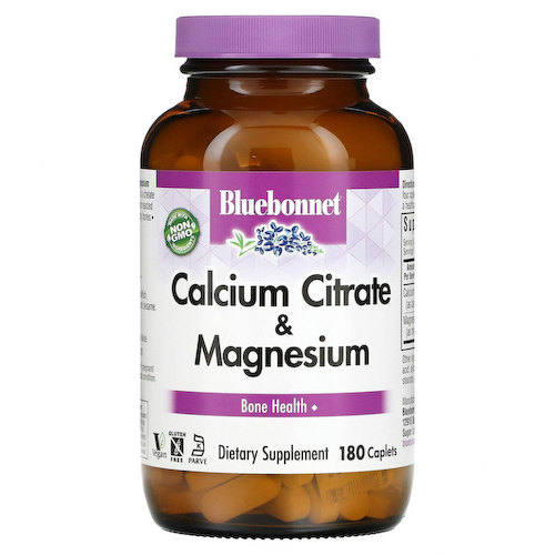 Bluebonnet Nutrition, цитрат кальция с магнием, 180 капсул #1