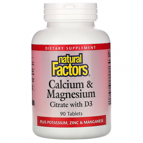 Natural Factors, цитрат кальция и магния с витамином D3, 90 таблеток #1