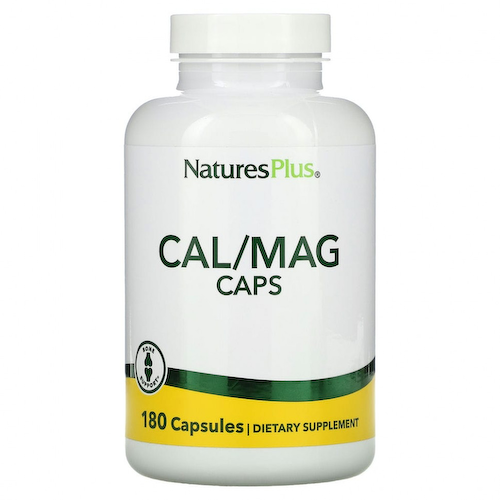 NaturesPlus, Кальций/магний в капсулах, 180 растительных капсул #1
