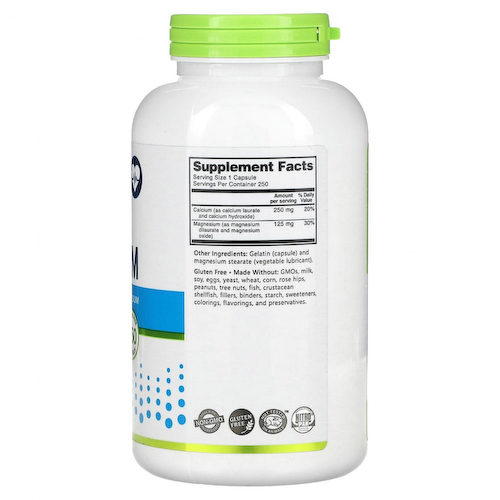 NutriBiotic, Essentials, кальций и магний, 250 капсул #1