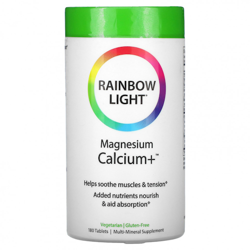 Rainbow Light, магний и кальций+, 180 таблеток #1