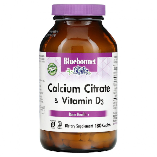Bluebonnet Nutrition, цитрат кальция и витамин D3, 180 капсул #1