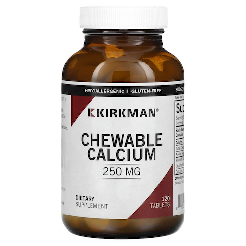 Kirkman Labs, Жевательные таблетки с кальцием, 250 мг, 120 таблеток #1