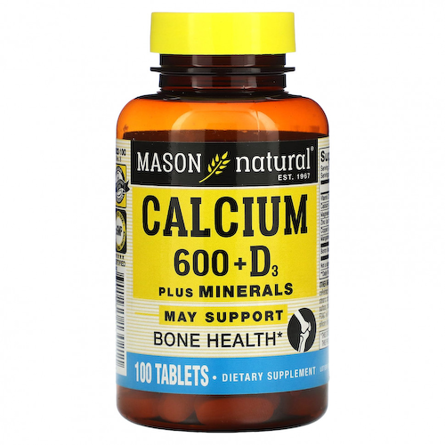 Mason Natural, Кальций 600 + витамин D3`` 100 таблеток #1