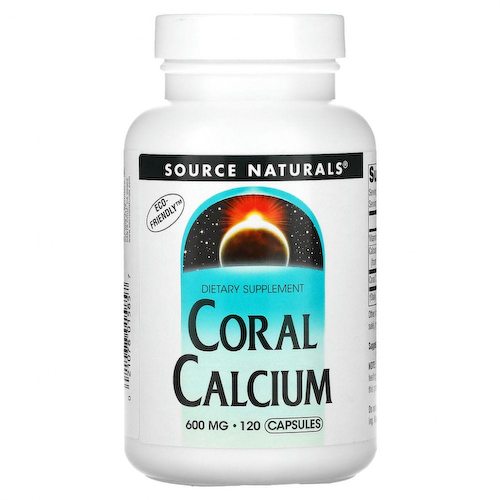 Source Naturals, коралловый кальций, 600 мг, 120 капсул #1