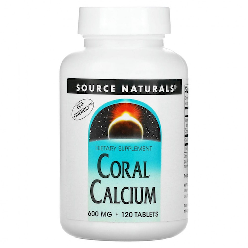 Source Naturals, Коралловый кальций, 600 мг, 120 таблеток #1