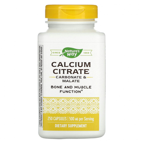 Nature's Way, цитрат кальция, 250 мг, 250 капсул #1