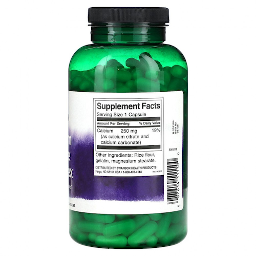 Swanson, Комплекс цитрата кальция, 250 мг, 300 капсул #1