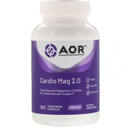 Advanced Orthomolecular Research AOR, Cardio Mag 2.0, 120 растительных капсул #1