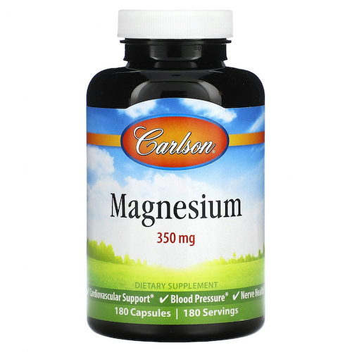 Carlson Labs, магний, 350 мг, 180 капсул #1