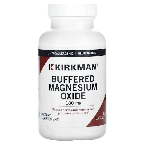 Kirkman Labs, Буферизованный оксид магния, 180 мг, 250 капсул #1