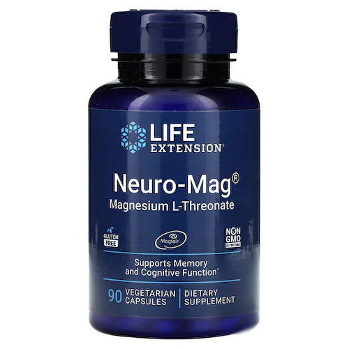 Life Extension, Neuro-Mag, L-треонат магния, 90 вегетарианских капсул #1