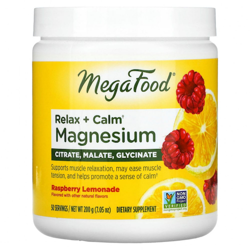 MegaFood, магний для успокоения и расслабления, малиновый лимонад, 200 г (7,05 унции) #1