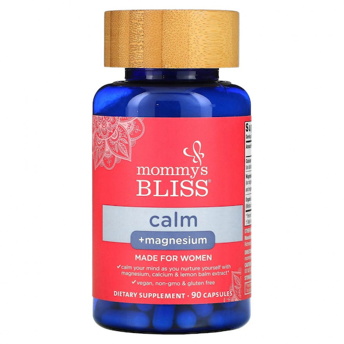Mommy's Bliss, Calm, успокаивающее средство + магний, для женщин, 90 капсул #1