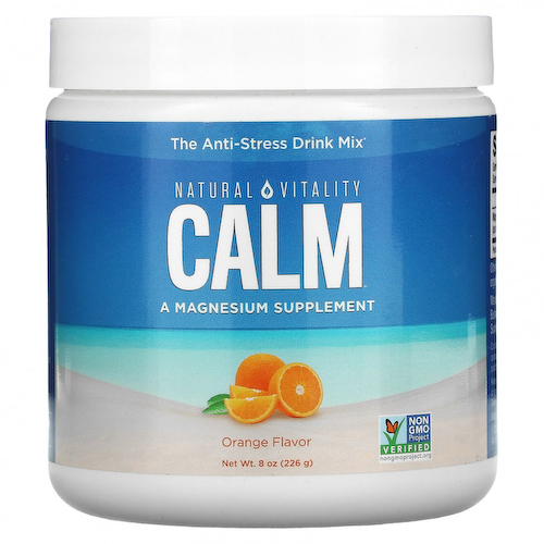 Natural Vitality, CALM, антистрессовая смесь для напитков, апельсин, 226 г (8 унций) #1