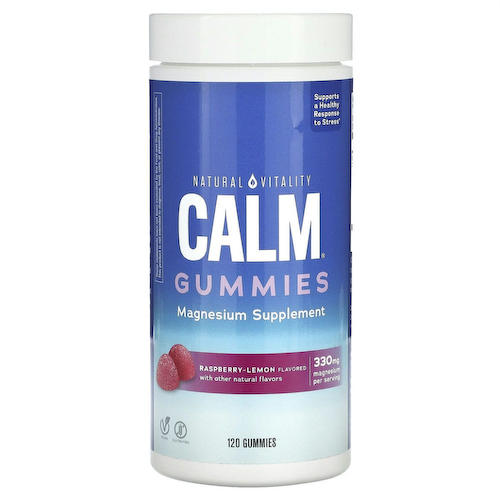 Natural Vitality, CALM, антистрессовые жевательные таблетки, со вкусом малины и лимона, 120 штук #1