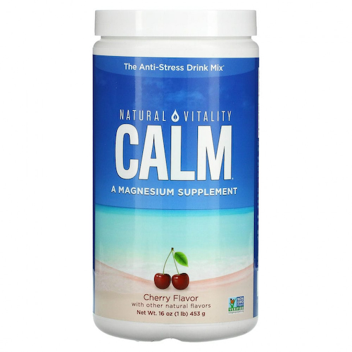 Natural Vitality, Natural Vitality Calm, смесь для приготовления антистресс-напитка, вишня, 453 г (16 унций) #1
