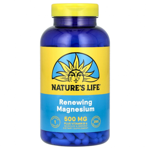 Nature's Life, магний, 500 мг, 250 вегетарианских капсул #1