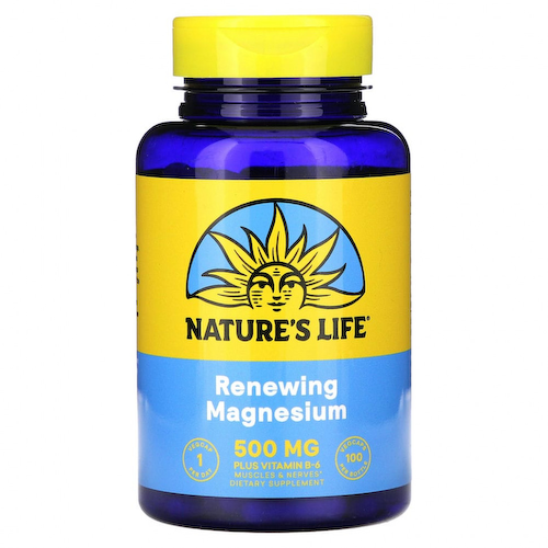 Nature's Life, магний, 500 мг, 100 вегетарианских капсул #1